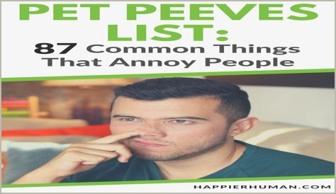 Common Pet Peeves: Everyday Annoyances